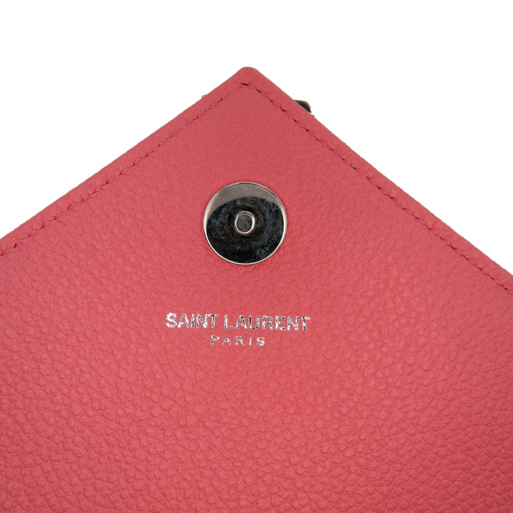 Saint Laurent Baby Grained Calfskin Chevron Classic Monogram Chain Bag - Detail 1