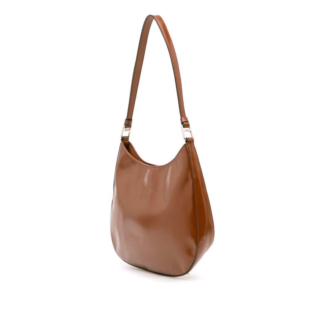 Prada Brushed Leather Cleo Shoulder Bag - 2