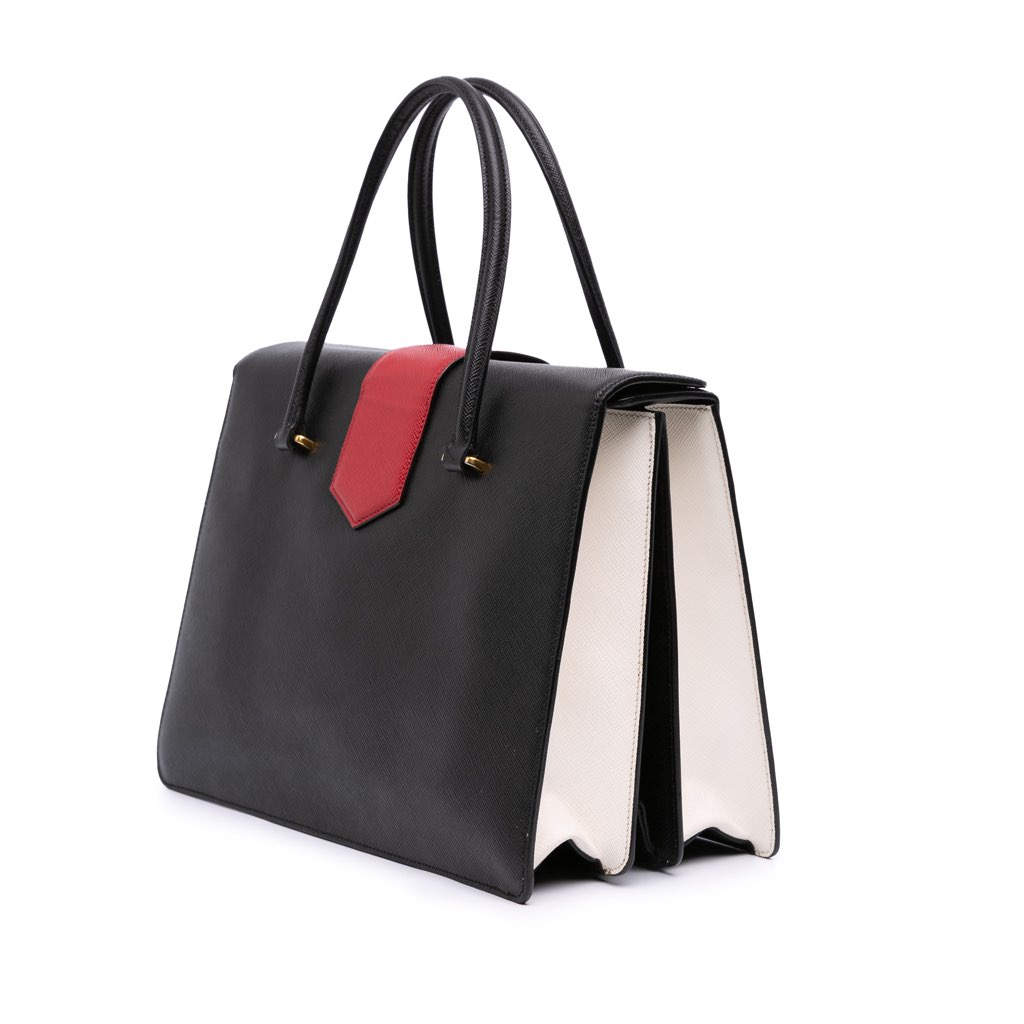 Prada Saffiano Turnlock Handbag - 2