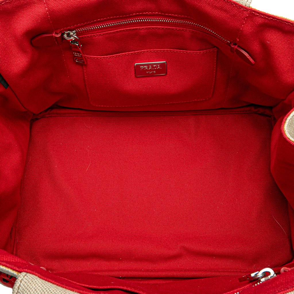 Prada Canvas Canapa Mistolino Tote - 4