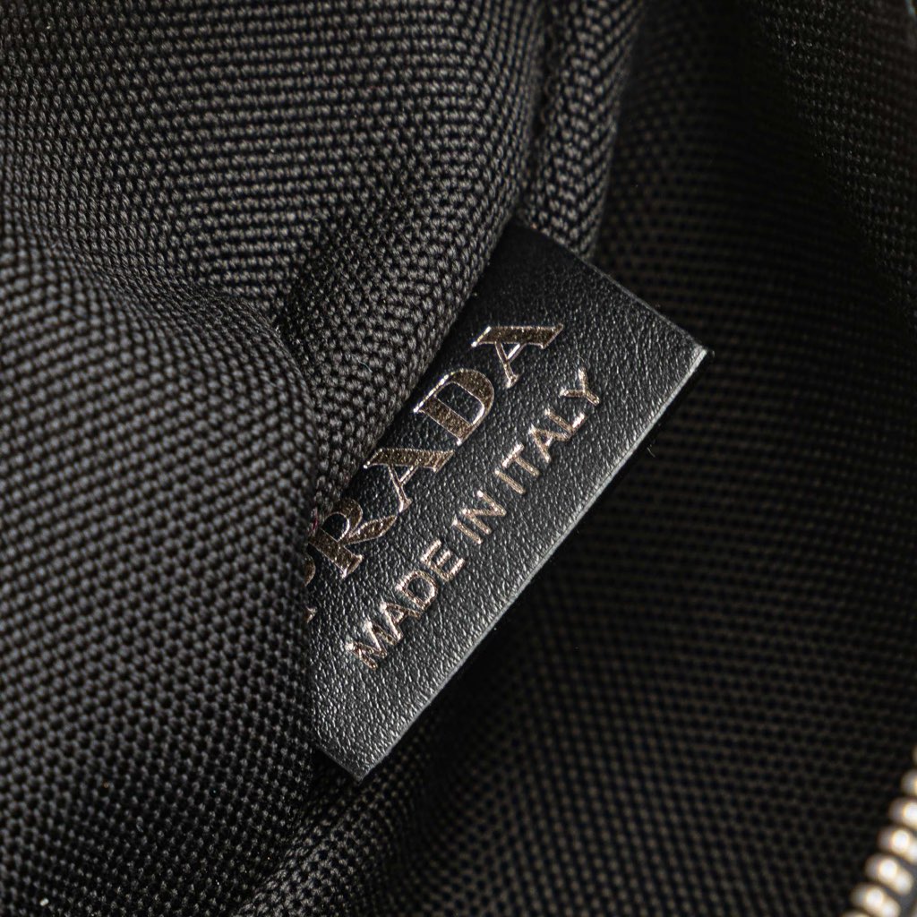 Prada Canvas Canapa Clutch - Side view