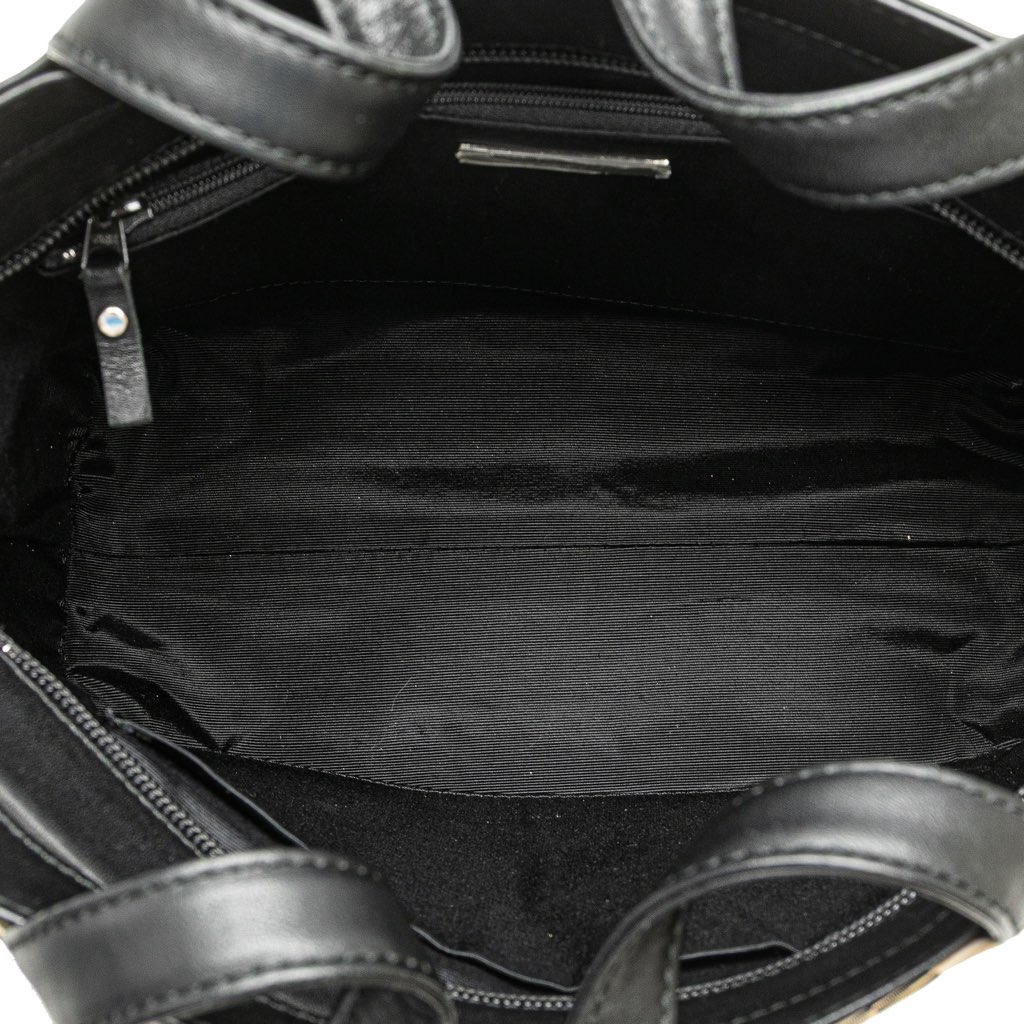 Burberry Nova Check Trimmed Leather Handbag - 4