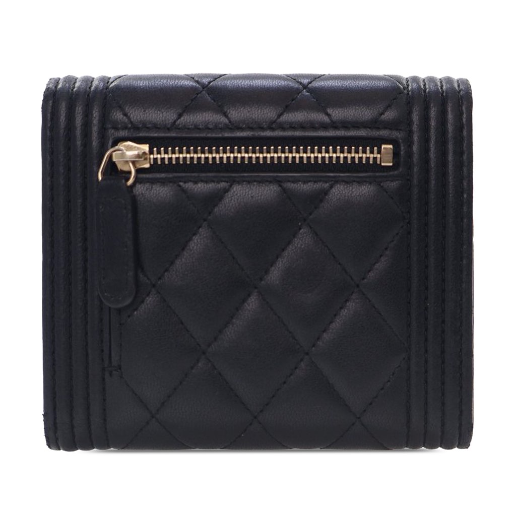 Chanel Lambskin Boy Flap Compact Wallet - 3