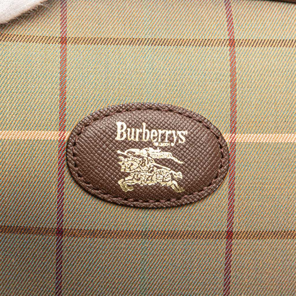 Burberry Vintage Check Canvas Clutch - Side view