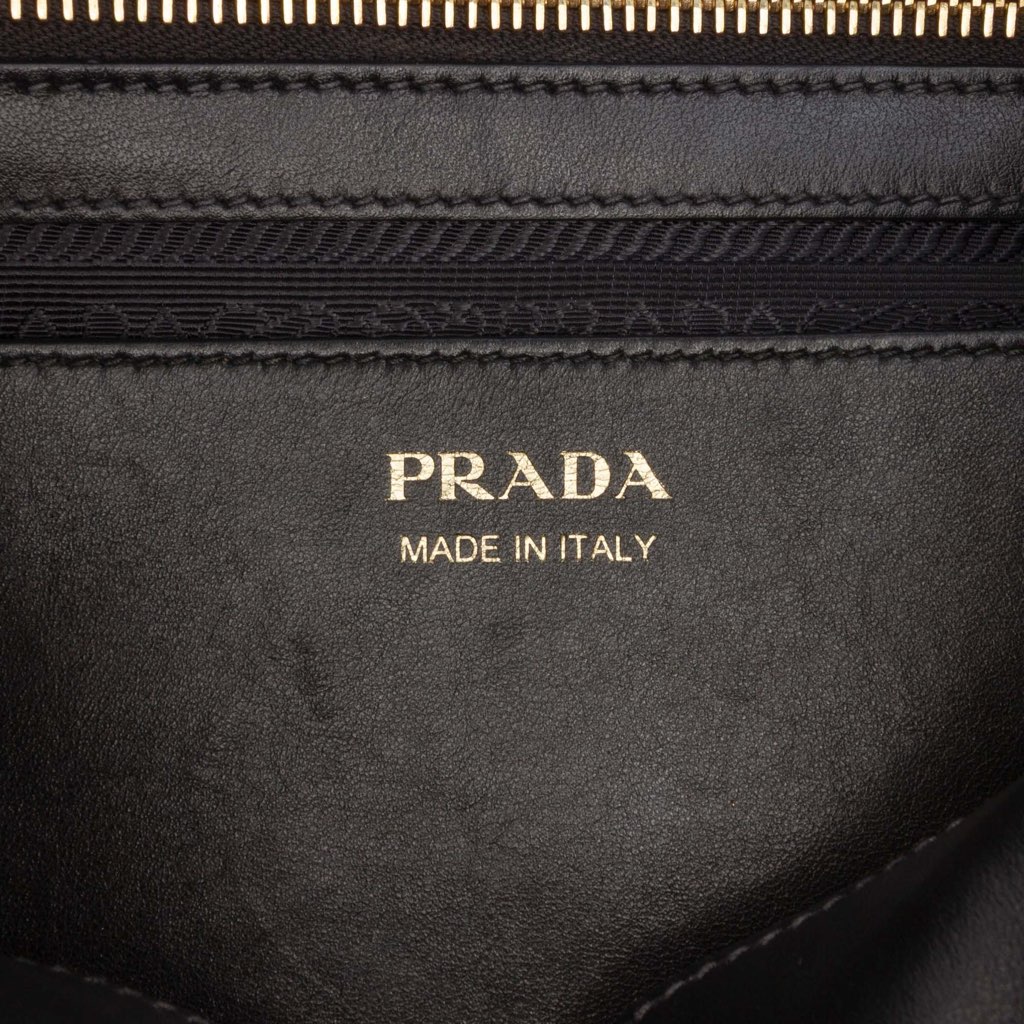 Prada Medium Saffiano Trimmed City Calf Greca Esplanade Satchel - 5