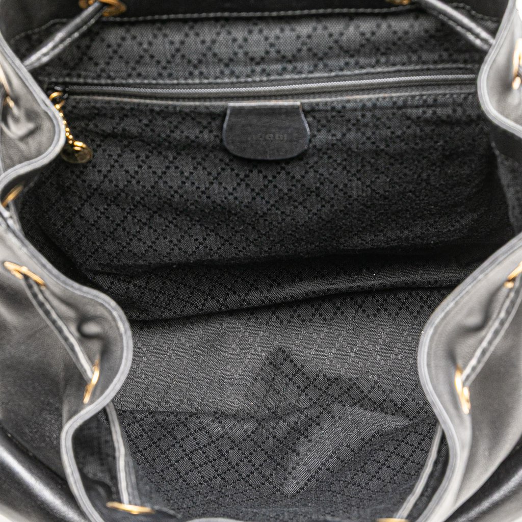 Gucci Calfskin Bamboo Drawstring Backpack - 4