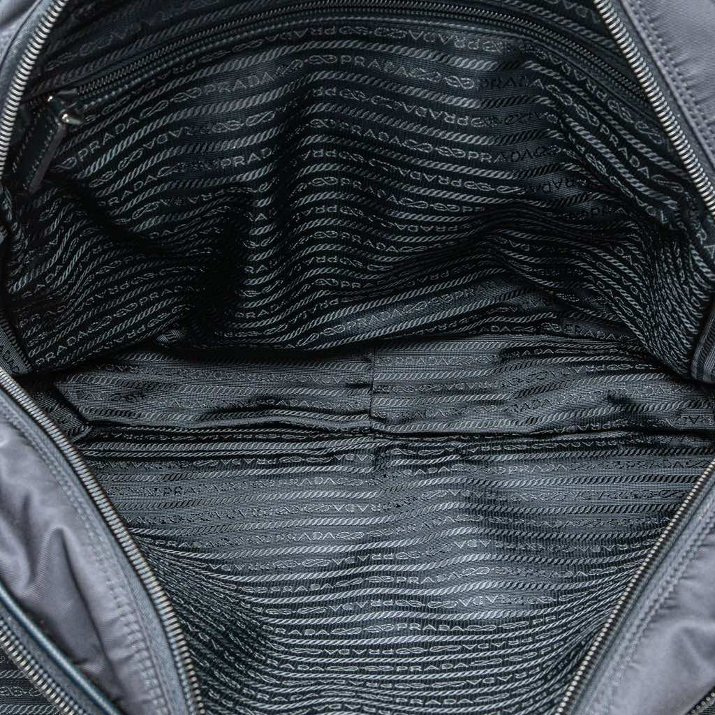 Prada Saffiano Trimmed Tessuto Business Bag - 5