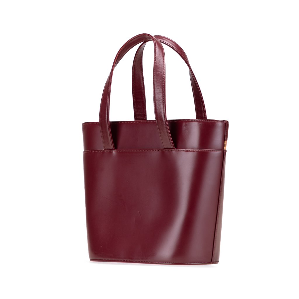 Burberry House Check Canvas Trimmed Leather Handbag - 2