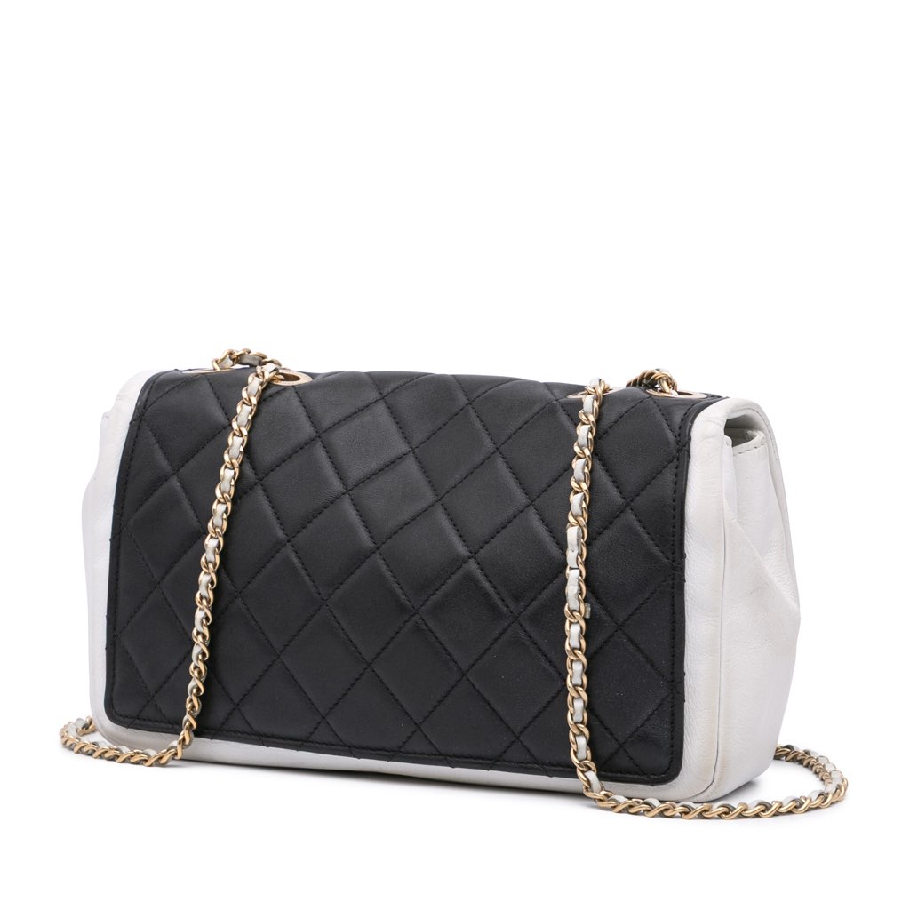 Chanel Medium Bicolor Calfskin Graphic Flap - 2