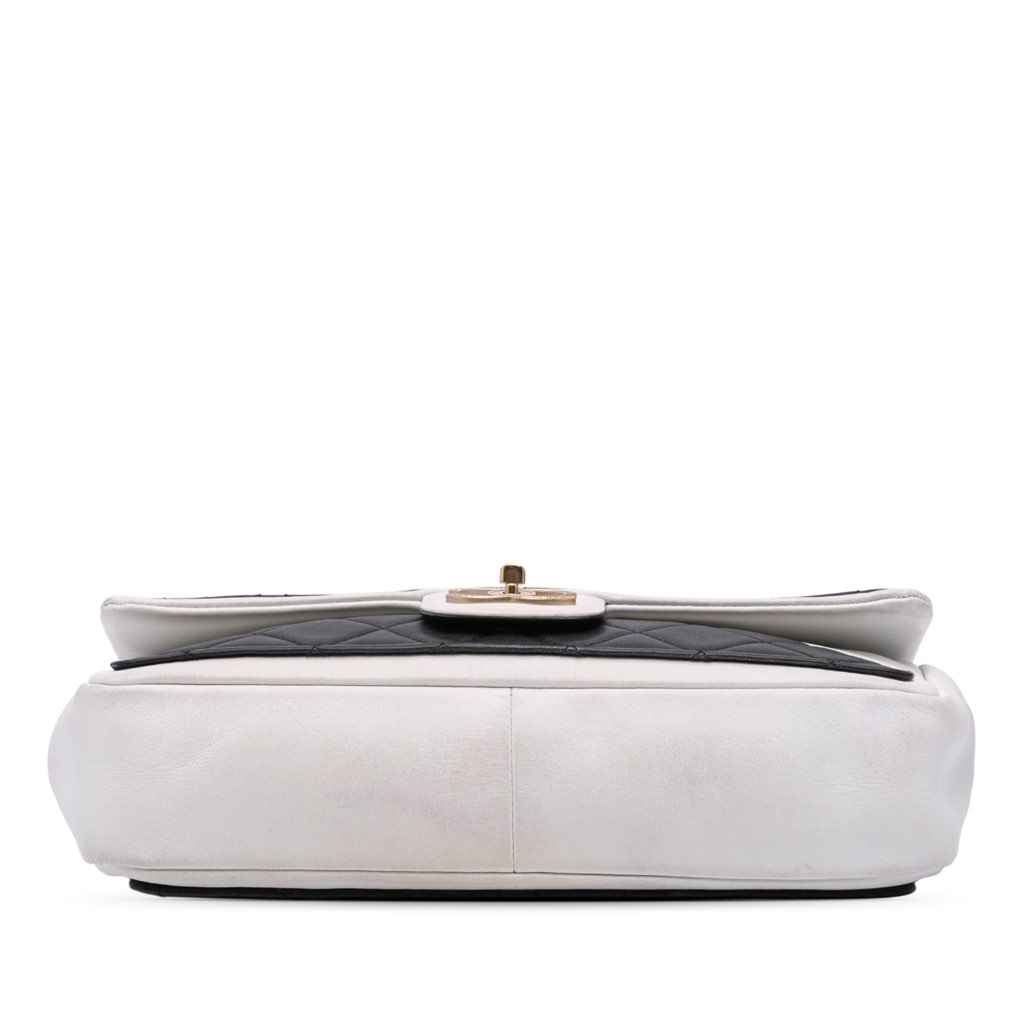 Chanel Medium Bicolor Calfskin Graphic Flap - 3