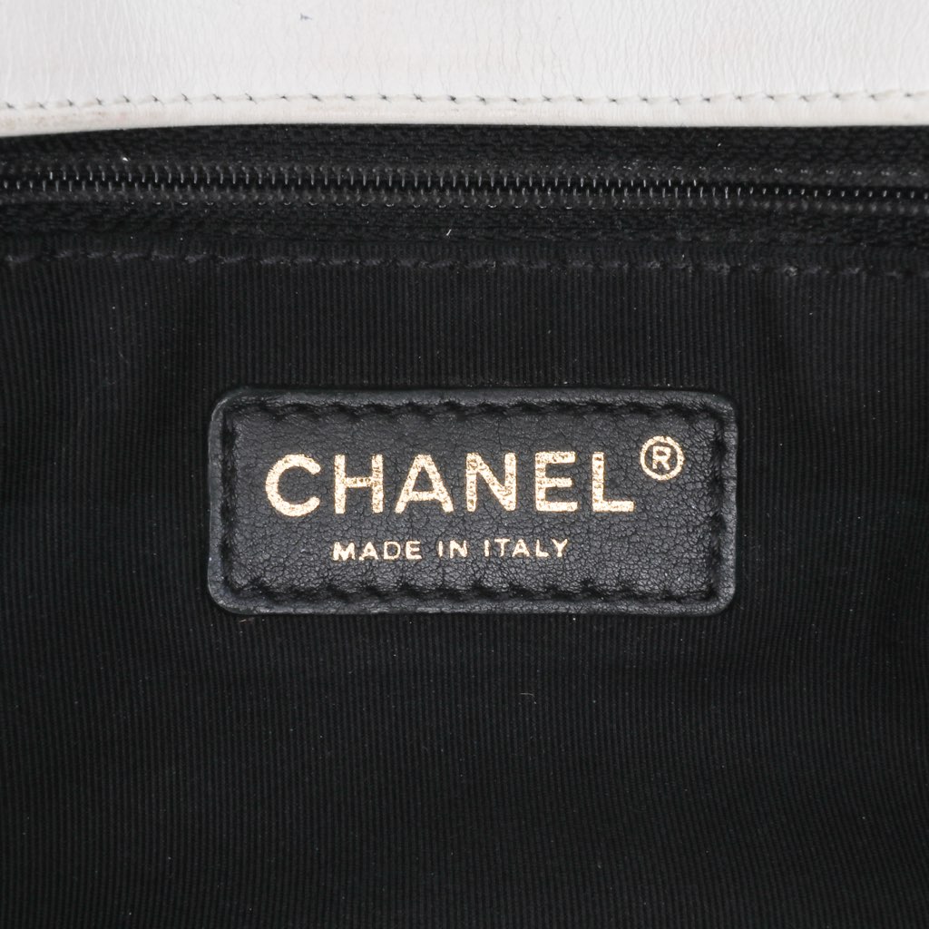 Chanel Medium Bicolor Calfskin Graphic Flap - 5
