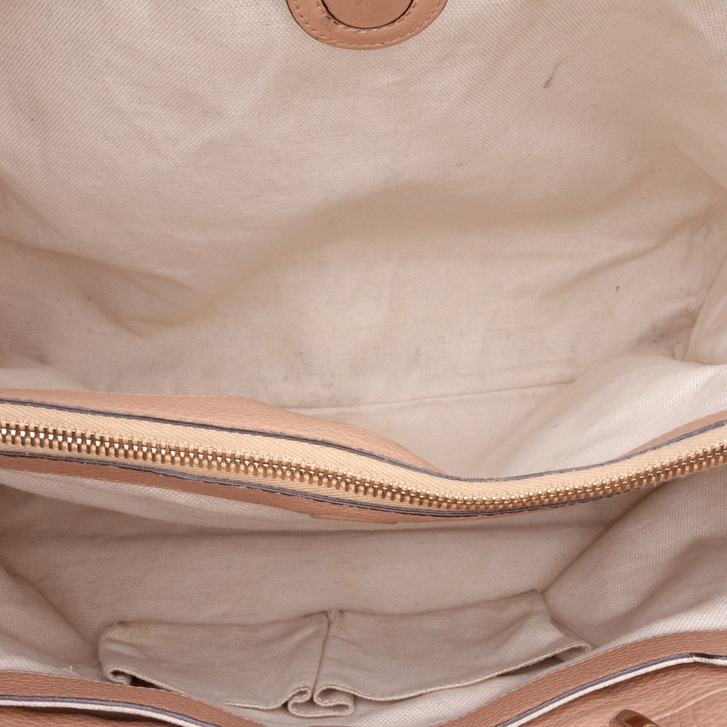 Gucci Large Calfskin Bamboo Shopper Satchel - 5