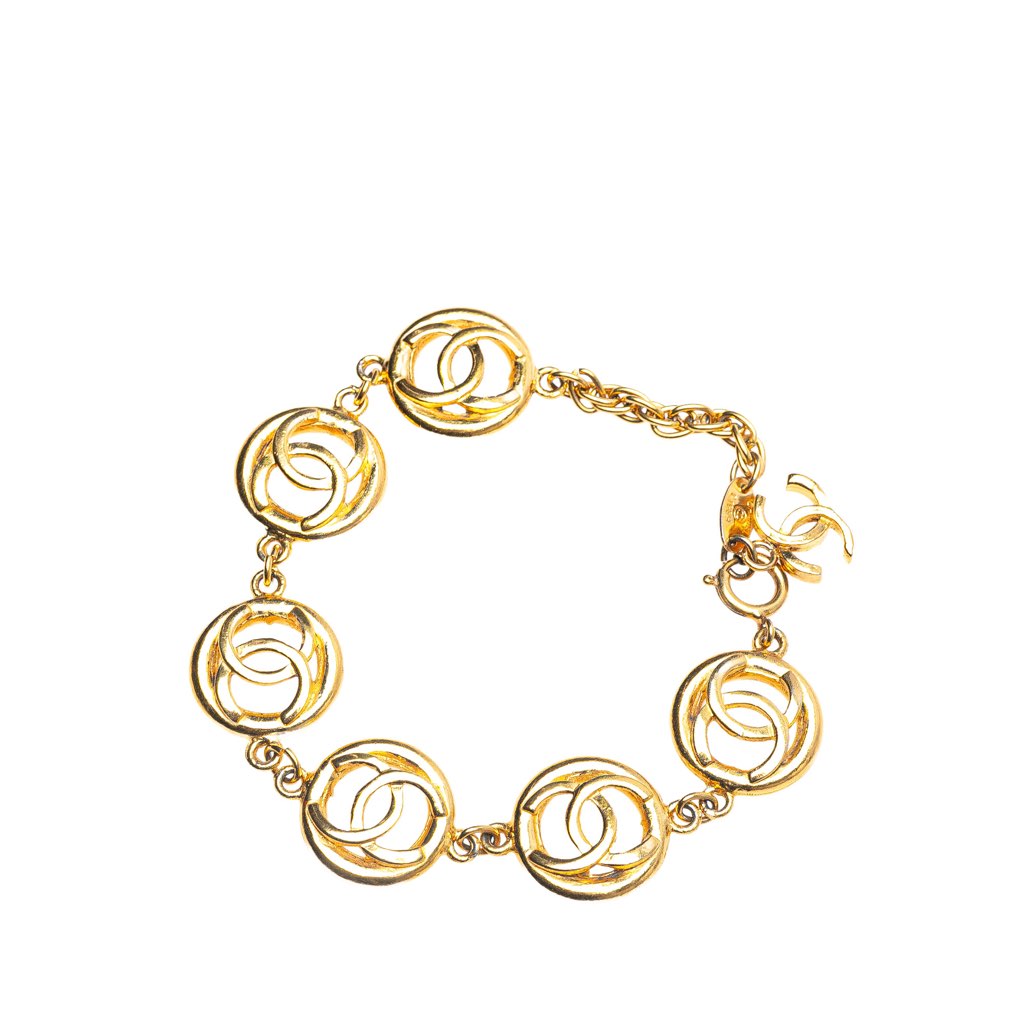 Chanel Gold Plated CC Chain Bracelet - 2