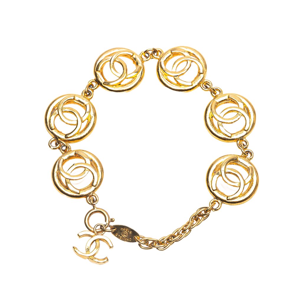 Chanel Gold Plated CC Chain Bracelet - 3