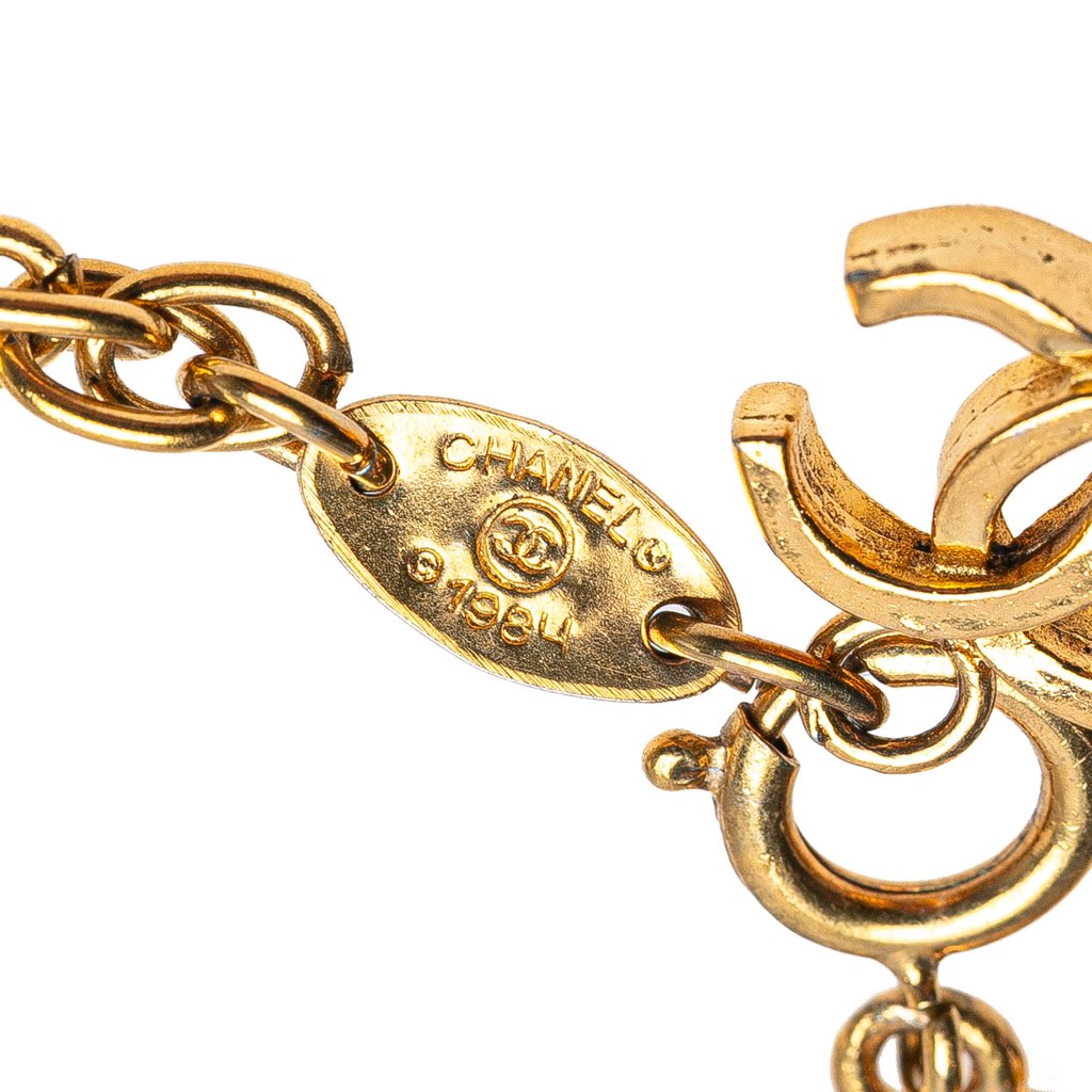 Chanel Gold Plated CC Chain Bracelet - 4