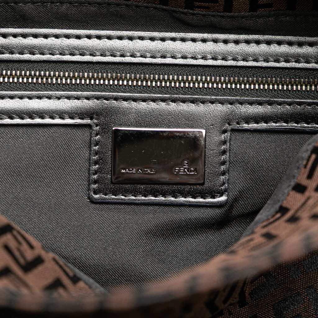 Fendi Zucchino Canvas Double Flap Mamma - 5