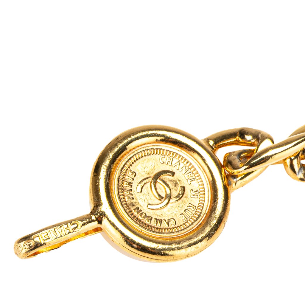 Chanel Gold Plated Medallion Rue Cambon Chain Belt - 2