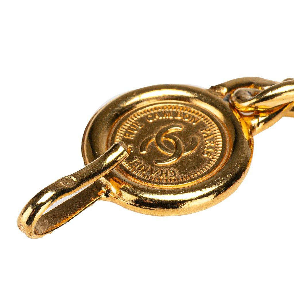 Chanel Gold Plated Medallion Rue Cambon Chain Belt - 3