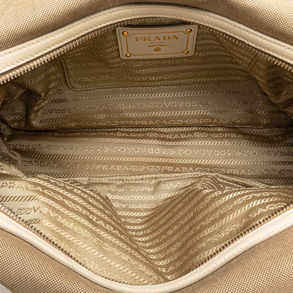 Prada Canvas Canapa Logo Shoulder Bag - 4