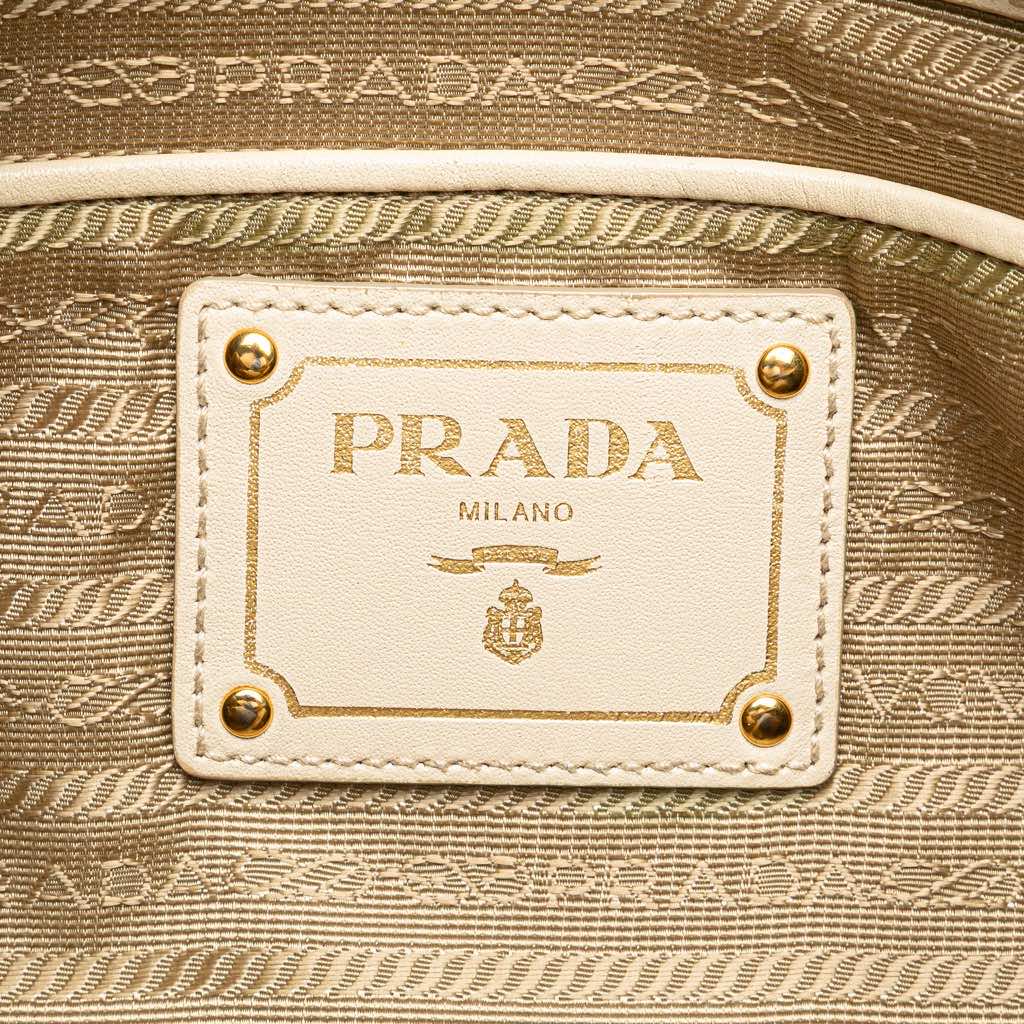 Prada Canvas Canapa Logo Shoulder Bag - Side view