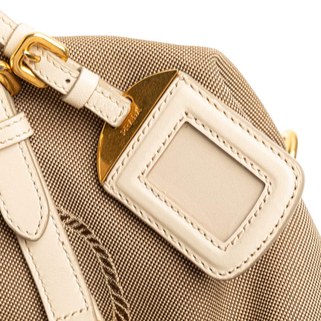 Prada Canvas Canapa Logo Shoulder Bag - Image 10