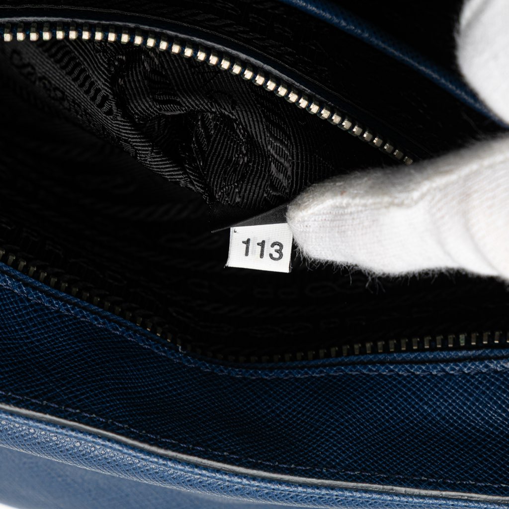 Prada Saffiano Righe Sound Lock Satchel - Detail 2