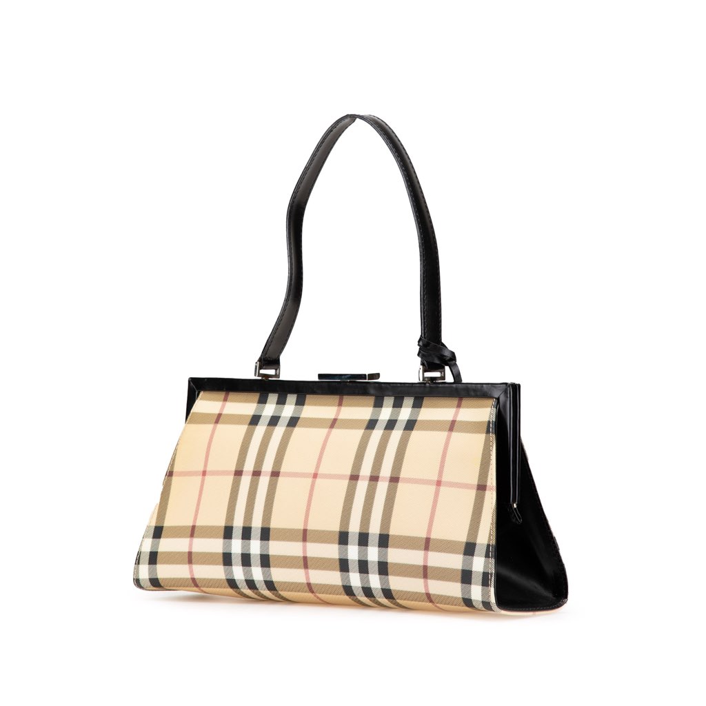 Burberry House Check Canvas Frame Handbag - 2