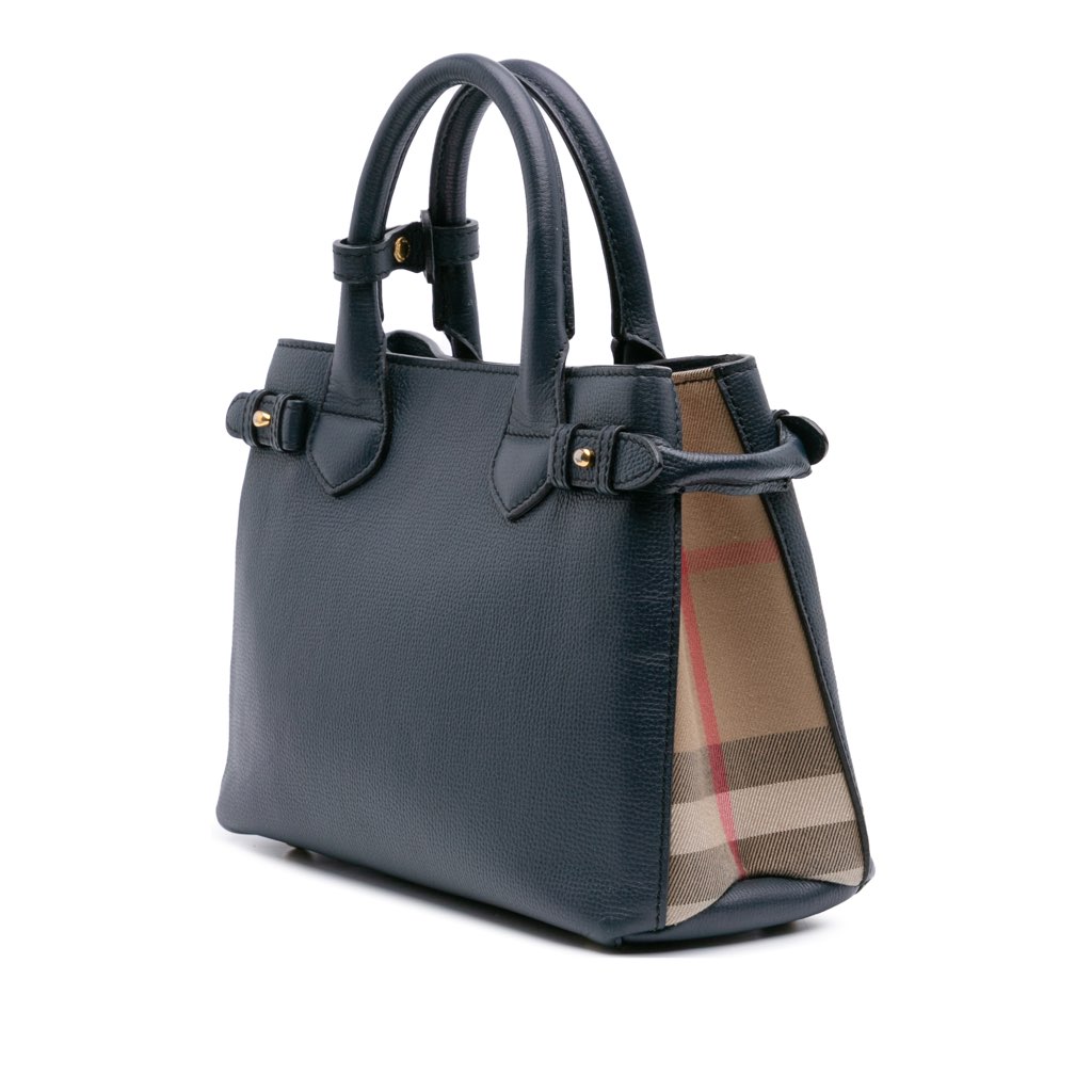 Burberry Small House Check and Leather Banner Satchel - 2