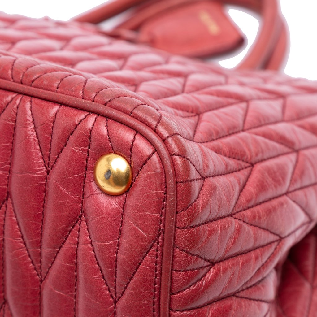Miu Miu Matelasse Lambskin Satchel - Image 12