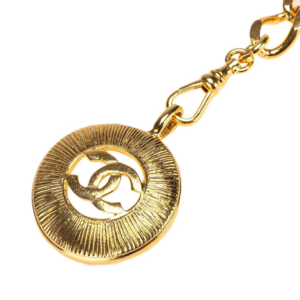 Chanel Gold Plated CC Round Chain Belt - 2