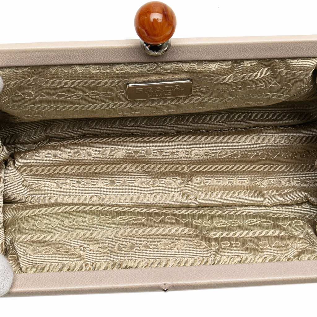 Prada Nappa Gaufre Frame Clutch - 4