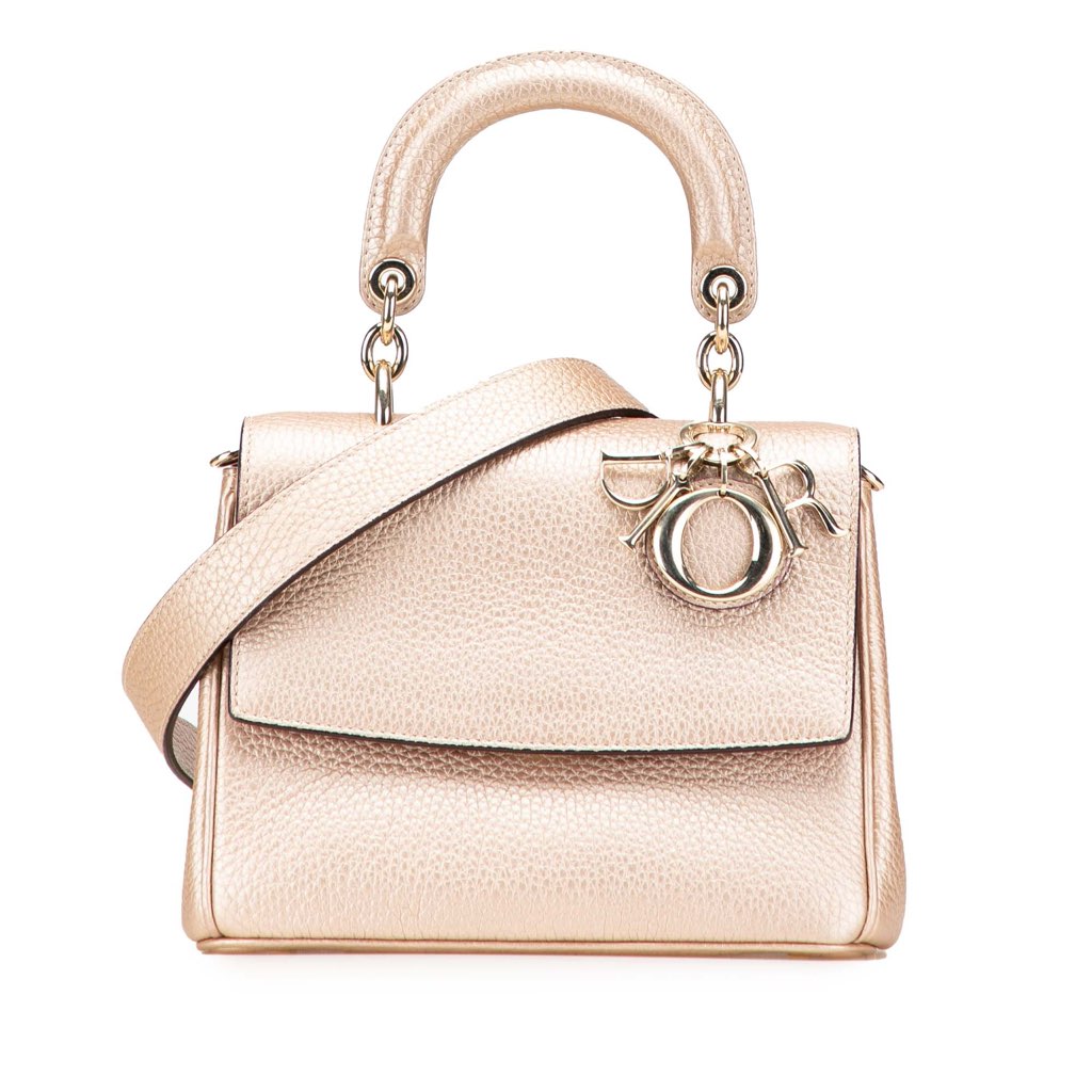 Dior Mini Metallic Grained Calfskin Be Dior Flap