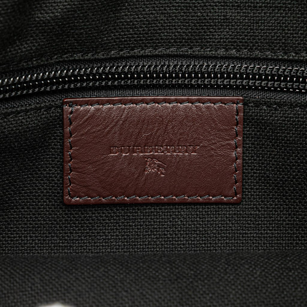 Burberry Haymarket Check Coated Canvas Crossbody - Side view