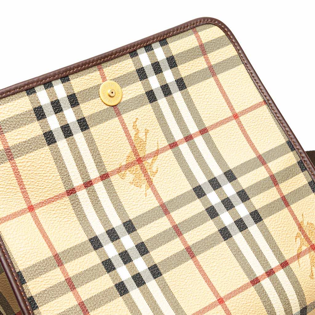 Burberry Haymarket Check Coated Canvas Crossbody - Image 10