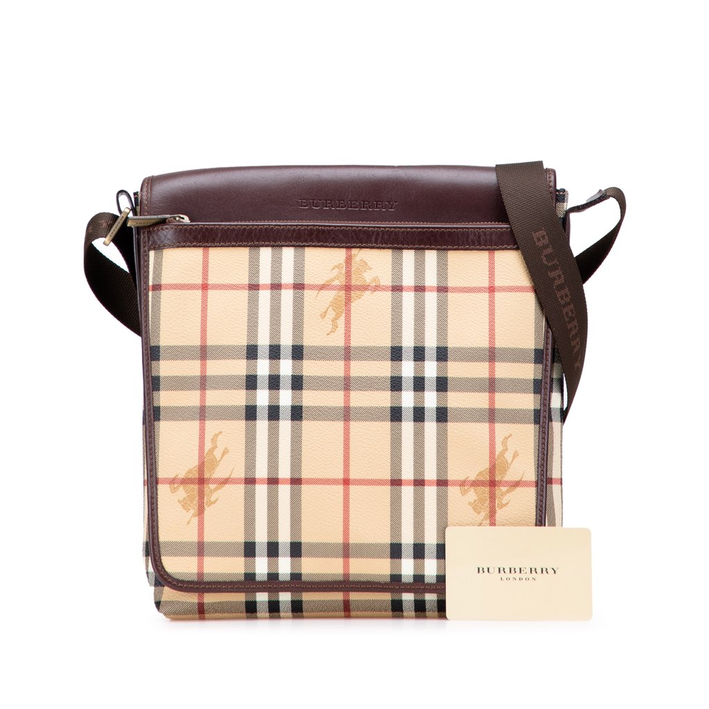 Burberry Haymarket Check Coated Canvas Crossbody - Image 12