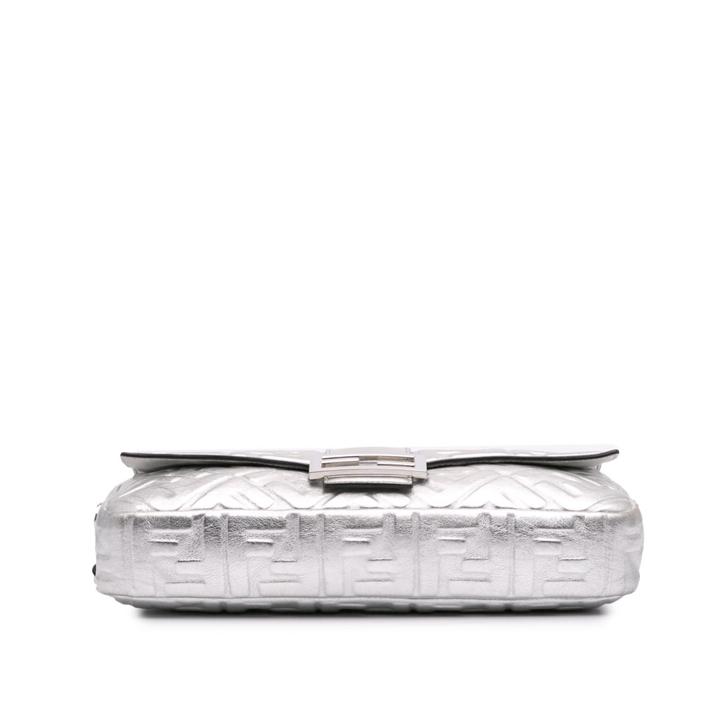 Fendi Large Zucca Embossed Baguette Satchel - 3