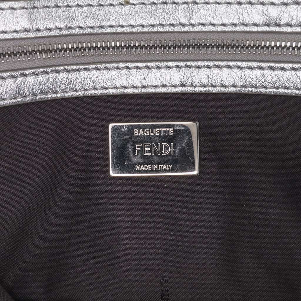 Fendi Large Zucca Embossed Baguette Satchel - 5