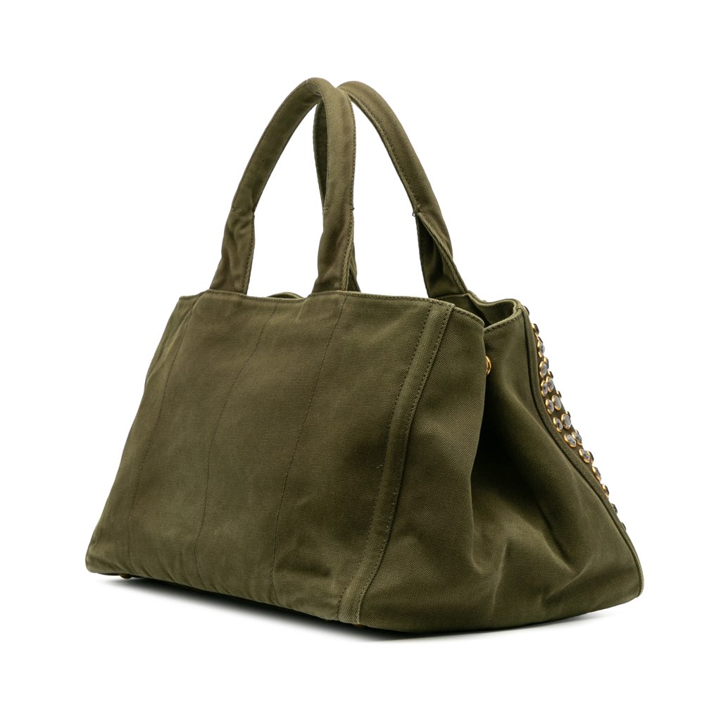 Prada Large Canvas Canapa Bijoux Tote - 2