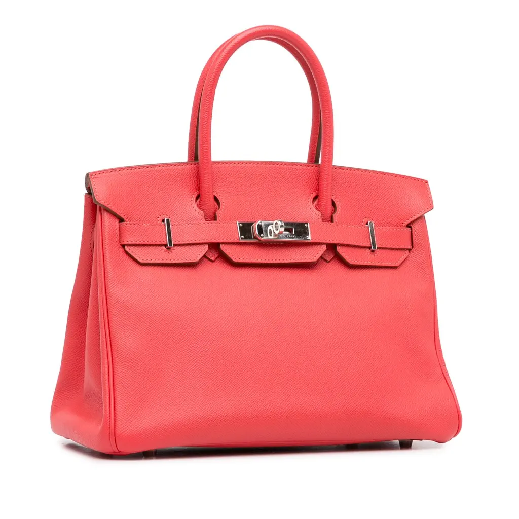 Hermès Epsom Birkin Retourne 30 Red Leather Good - Back View