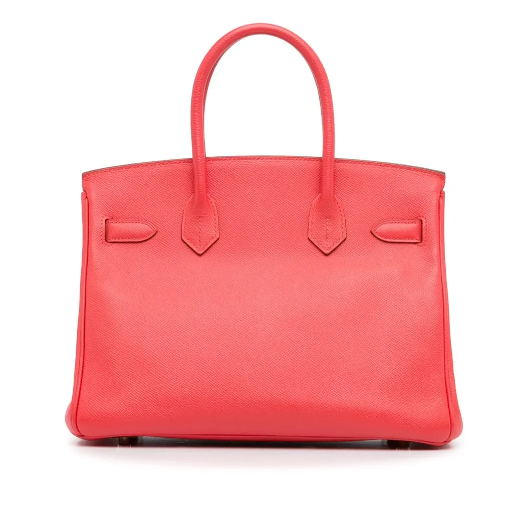 Hermès Epsom Birkin Retourne 30 Red Leather Good - Model View