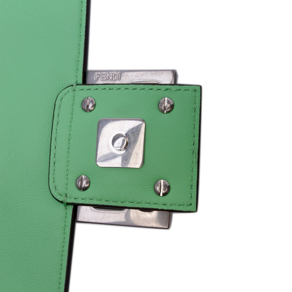 Fendi Zucca Embossed Stitched Leather Baguette Satchel - Image 10