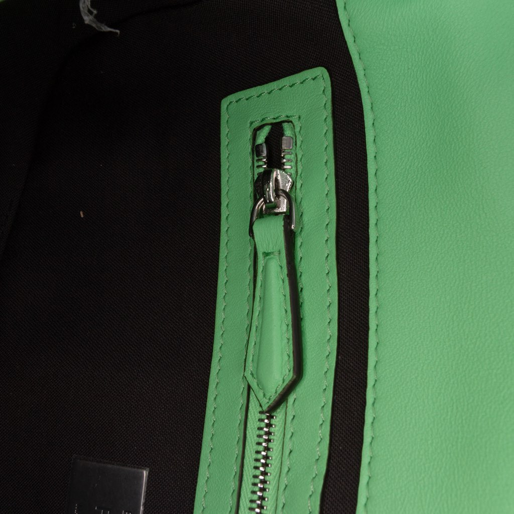 Fendi Zucca Embossed Stitched Leather Baguette Satchel - Image 11