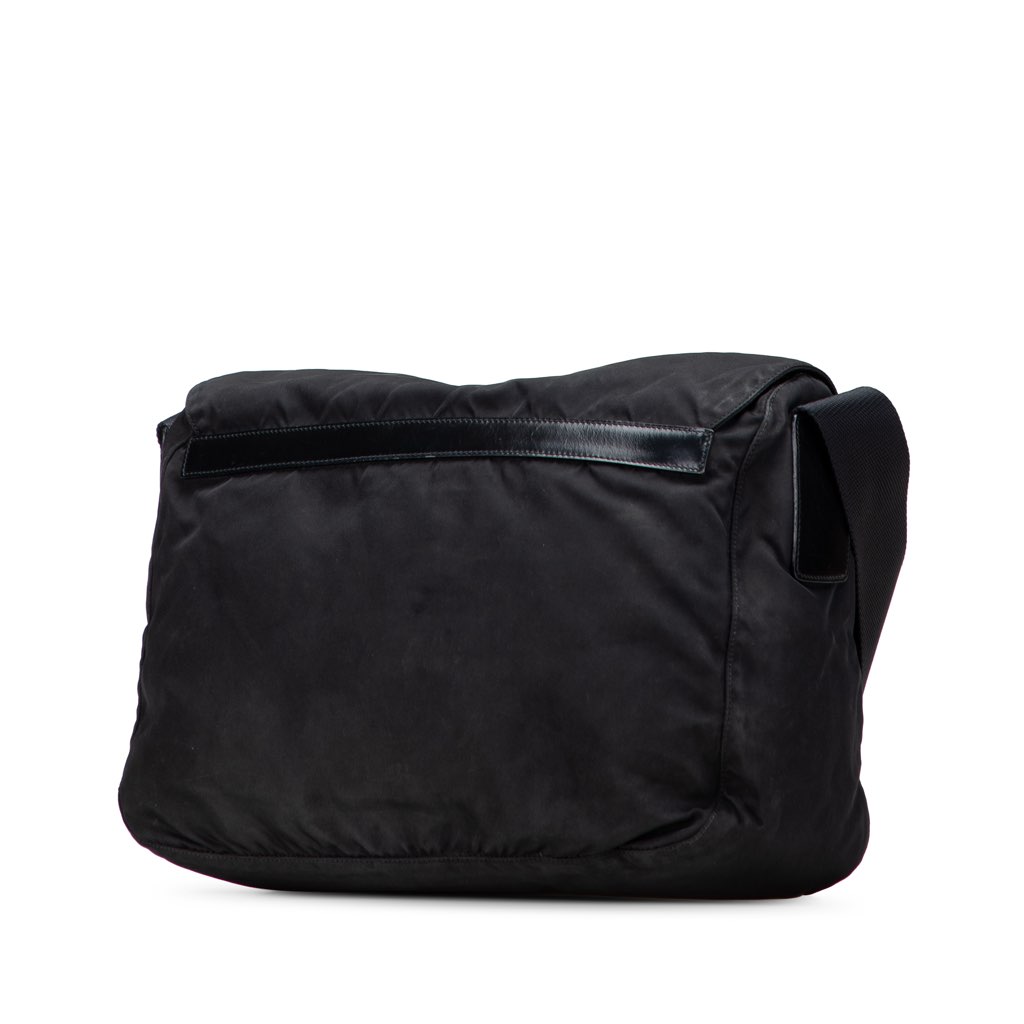 Prada Tessuto Zip Double Buckle Messenger Bag - 2