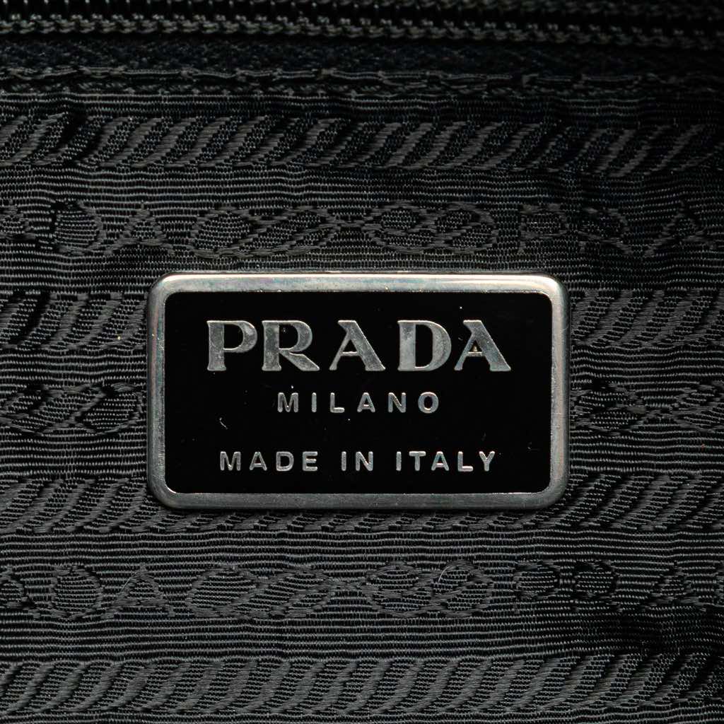 Prada Tessuto Zip Double Buckle Messenger Bag - 5