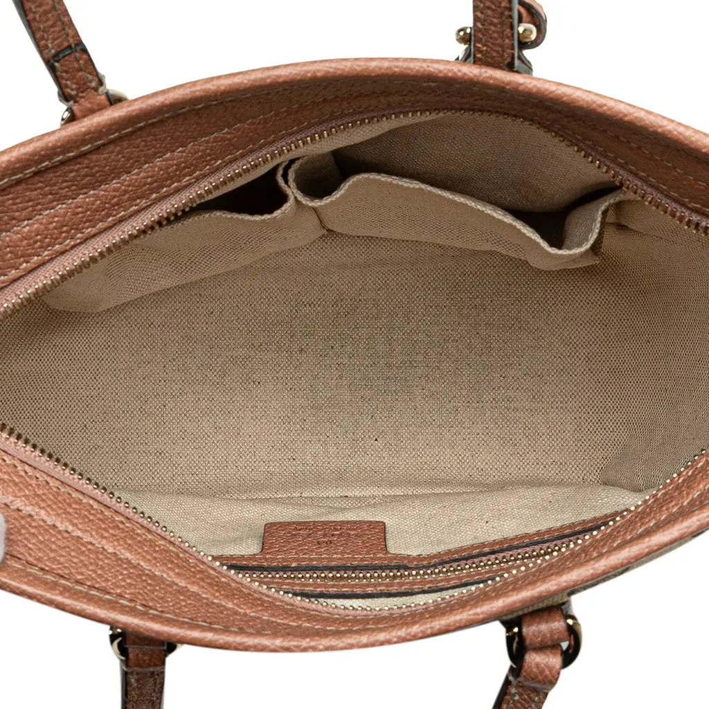Gucci Small GG Canvas Bree Satchel Brown Canvas Very good - Model View