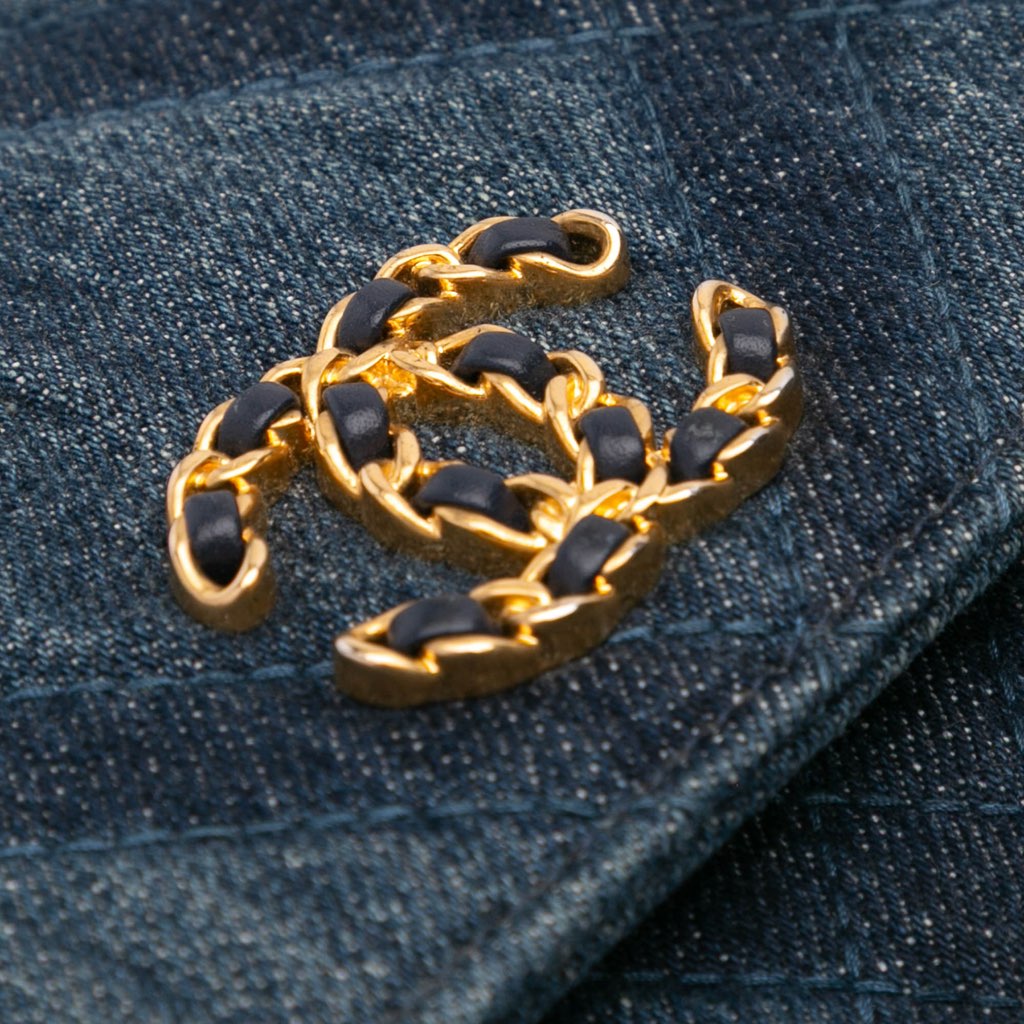 Chanel Denim 19 Flap Wallet On Chain - 4