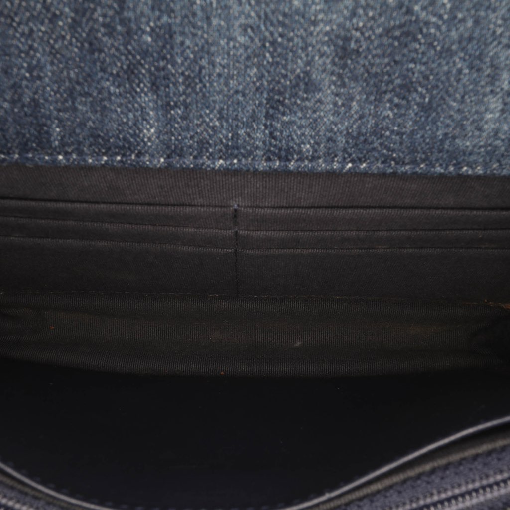 Chanel Denim 19 Flap Wallet On Chain - Side view