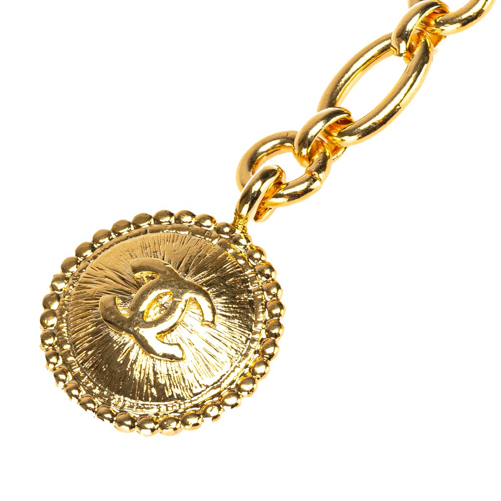 Chanel Gold Plated CC Medallion Chain Belt - Back view