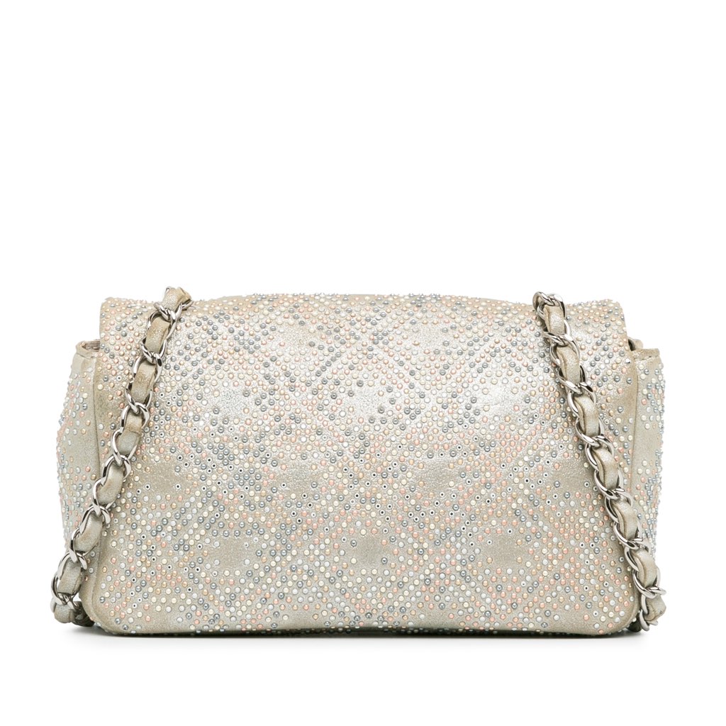 Chanel Mini Iridescent and Studded Calfskin Flap - 3