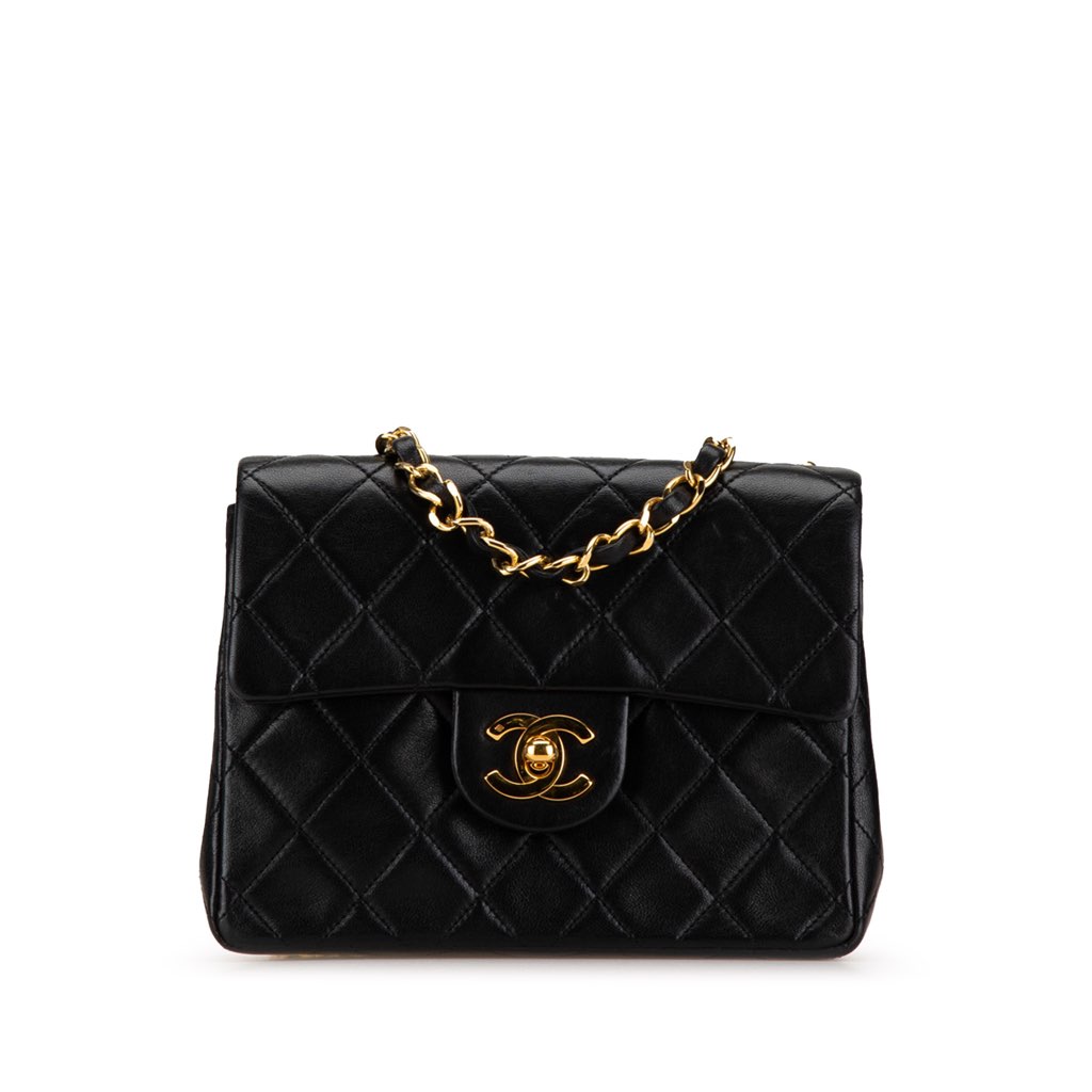 Chanel Mini Square Quilted Lambskin Single Flap